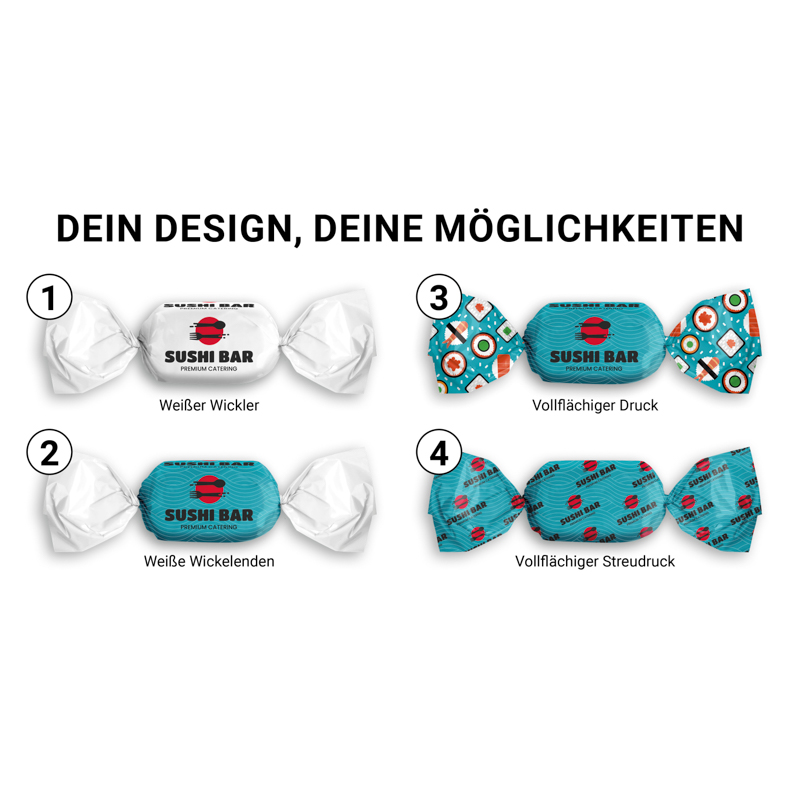 Solvens (Eukalyptus Menthol) Bonbon im weißen, kompostierbaren Wickler